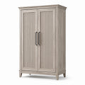 Armario de madera de roble con puertas abatibles gris 180cm