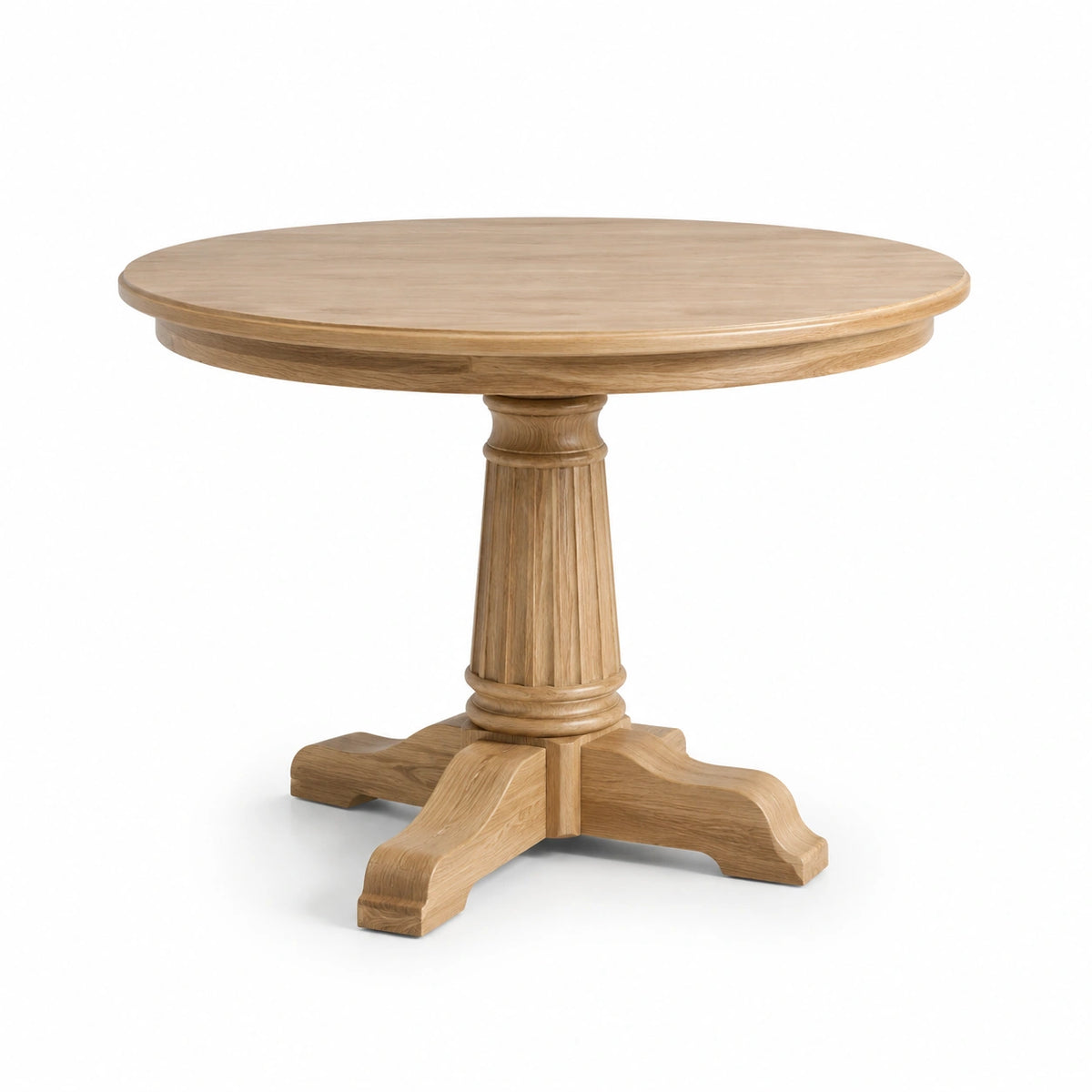 Mesa redonda de madera de roble 100 cm